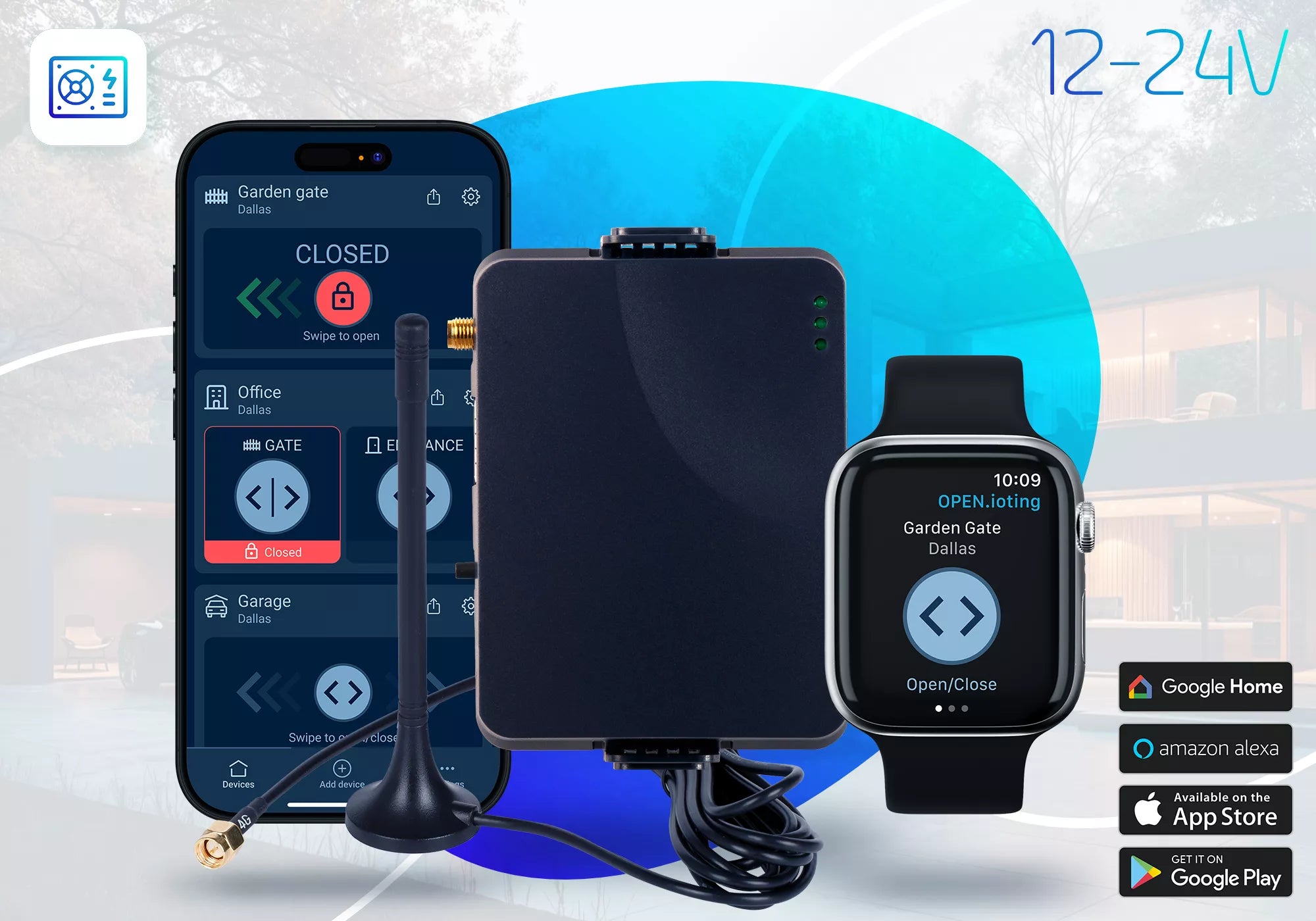 OPEN.ioting POWER 12-24V okos kapunyitó